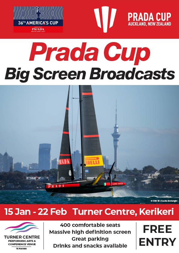 Prada Cup – Live race broadcasts on the big screen - Turner Centre